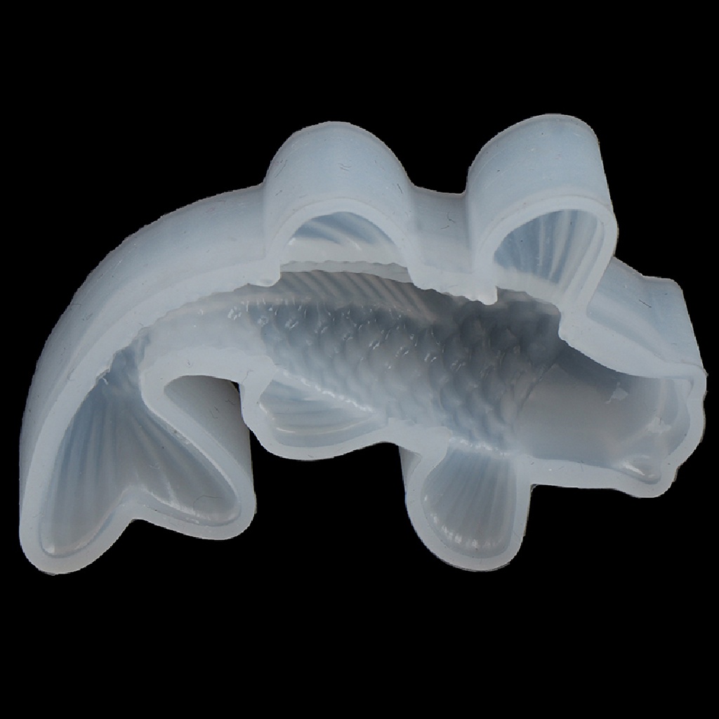 Hbid Cetakan Resin Epoksi Bentuk Ikan Koi 3D Bahan Silikon Untuk Membuat Perhiasan DIY