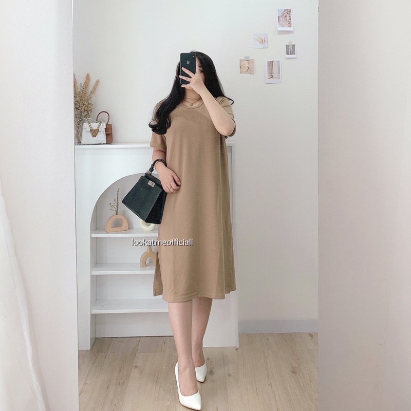 Lookatmeofficial • Myla Knit Dress / Oversized Dress Simple Kasual