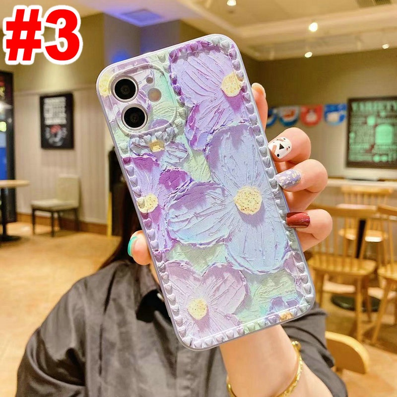 SHC| Casing HP OPPO A1K A95 A15 A15S A74 A54 A16 Reno 5F 4F 6 5 A7 A5S A12 A11K A3S A12E A52 A92 A57 A39 A83 A53 A33 A5 A9 A31 2020 F1S F9 Pro F11 Realme 5 5i 6i C3 C21Y C21 C20 C2 C15 C12 C25 Narzo 20 30A C25S C11 2021 Soft Flower Phone Case-#3