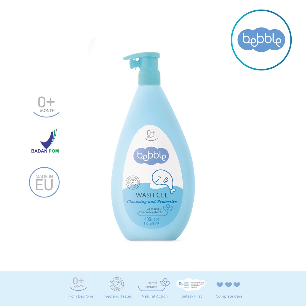 Bebble Wash Gel Cleansing and Protective 400 ml