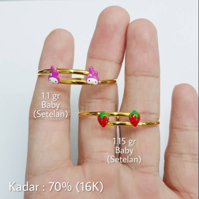 Gelang Emas Bayi Melody Setelan Kadar 70% (16K) - NF