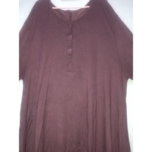 Kaos Lengan Panjang Ungu Tua