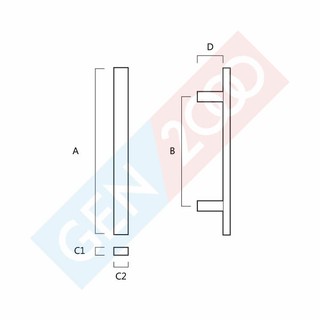 Tarikan Handel Pintu  Kaca Stainless Door Pull Handle  Pintu  