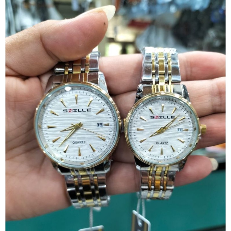 Jam tangan couple SNILLE ORIGINAL WATERPROOF TANGGAL AKTIF