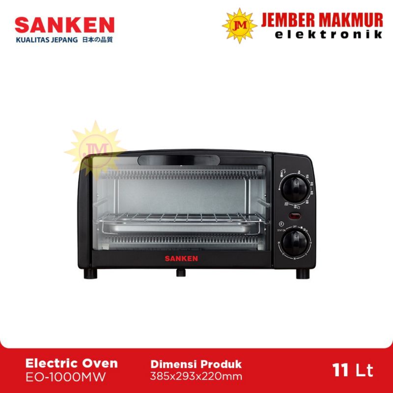 Sanken Oven Listrik EO-1000MW Electric Oven 11 Liter Hitam