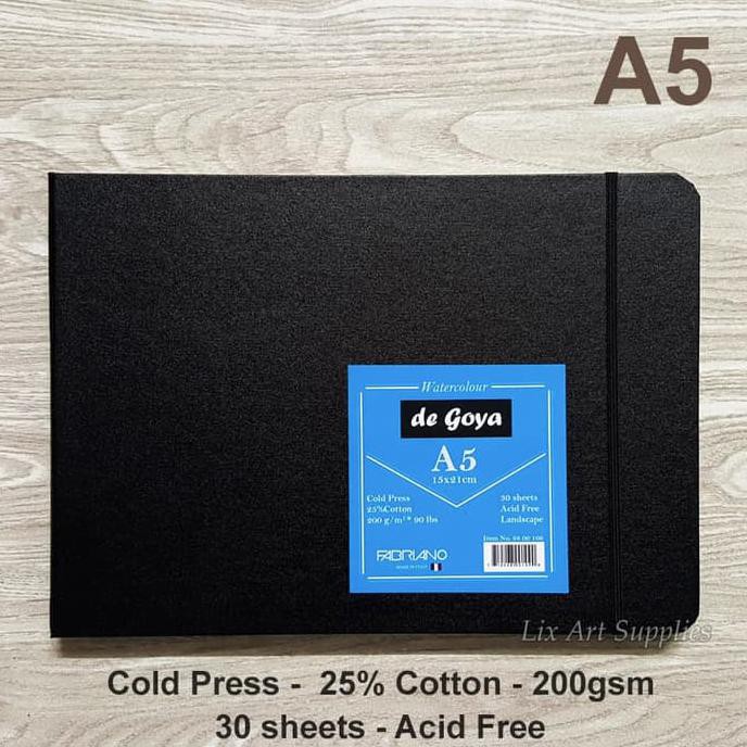 

Ready Stock] De Goya Watercolor Book Stitched - A5 (30 Sheets - 200Gsm) - Jilid Benang
