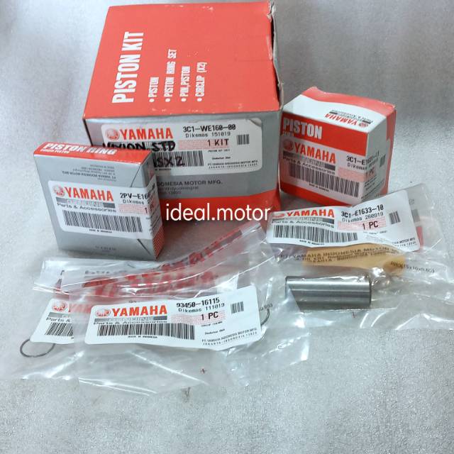 Piston KIT Seher dan Ring Vixion original Yamaha 3C1 WE160 00