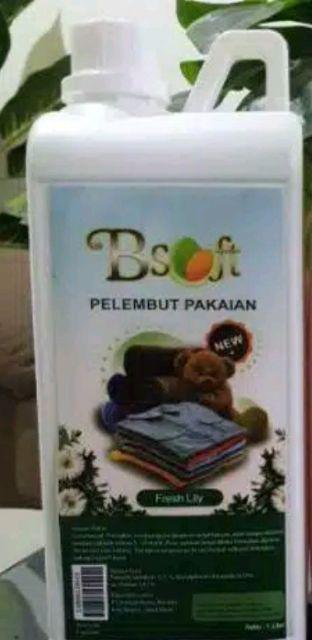 Pelembut Pakaian Kemasan Jerigen1 L | Berkah Rosita Mandiri | Pt Brm | B Soft | Mawar Super Laundry
