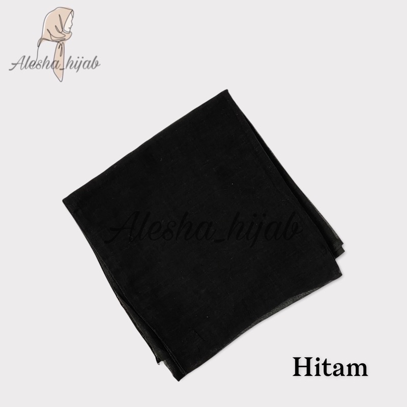 Segi Empat Paris | Jilbab Paris | Hijab Paris | Kerudung Paris Polos Premium-Hitam