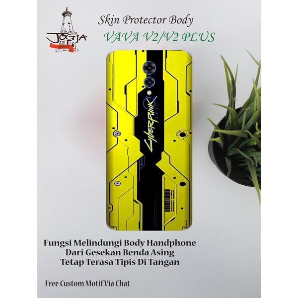 Dapat 2pcs Garskin Hp VAVA V2 atau V2 Plus Motif cyber - Free Custom Via Chat