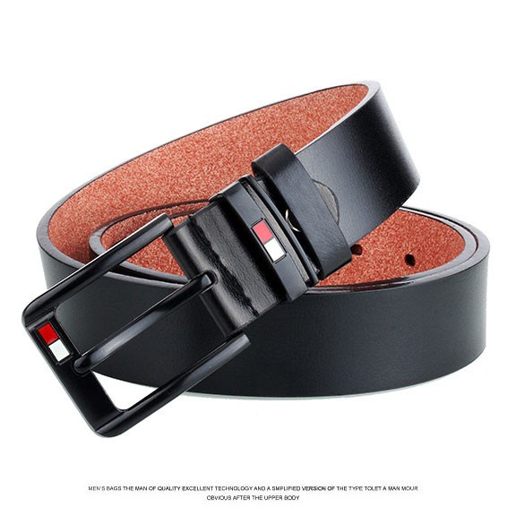 Tali Ikat Pinggang Pria Kulit Desain Premium Luxury Belt - Black