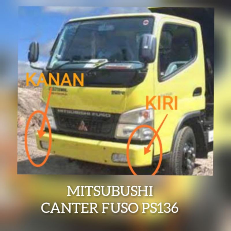 Tanduk samping kuping depan canter fuso kuning set kanan kiri