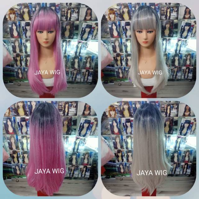 WIG RAMBUT PALSU WANITA /WIG PANJANG /WIG LURUS PANJANG OMBRE /FRONTLACEWIG /LACE WIG