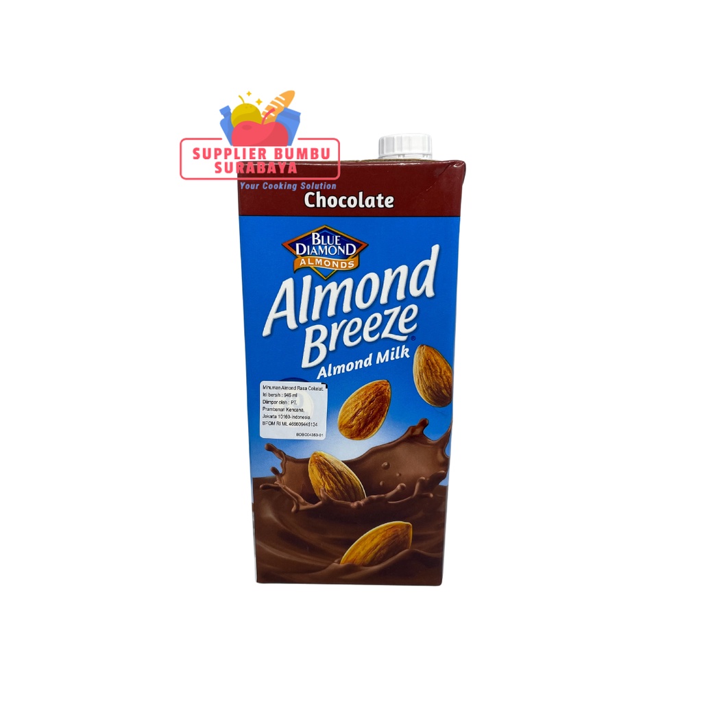 Blue Diamond Almond Breeze Milk Original Vanilla Unsweetened Chocolate Latte 946ml