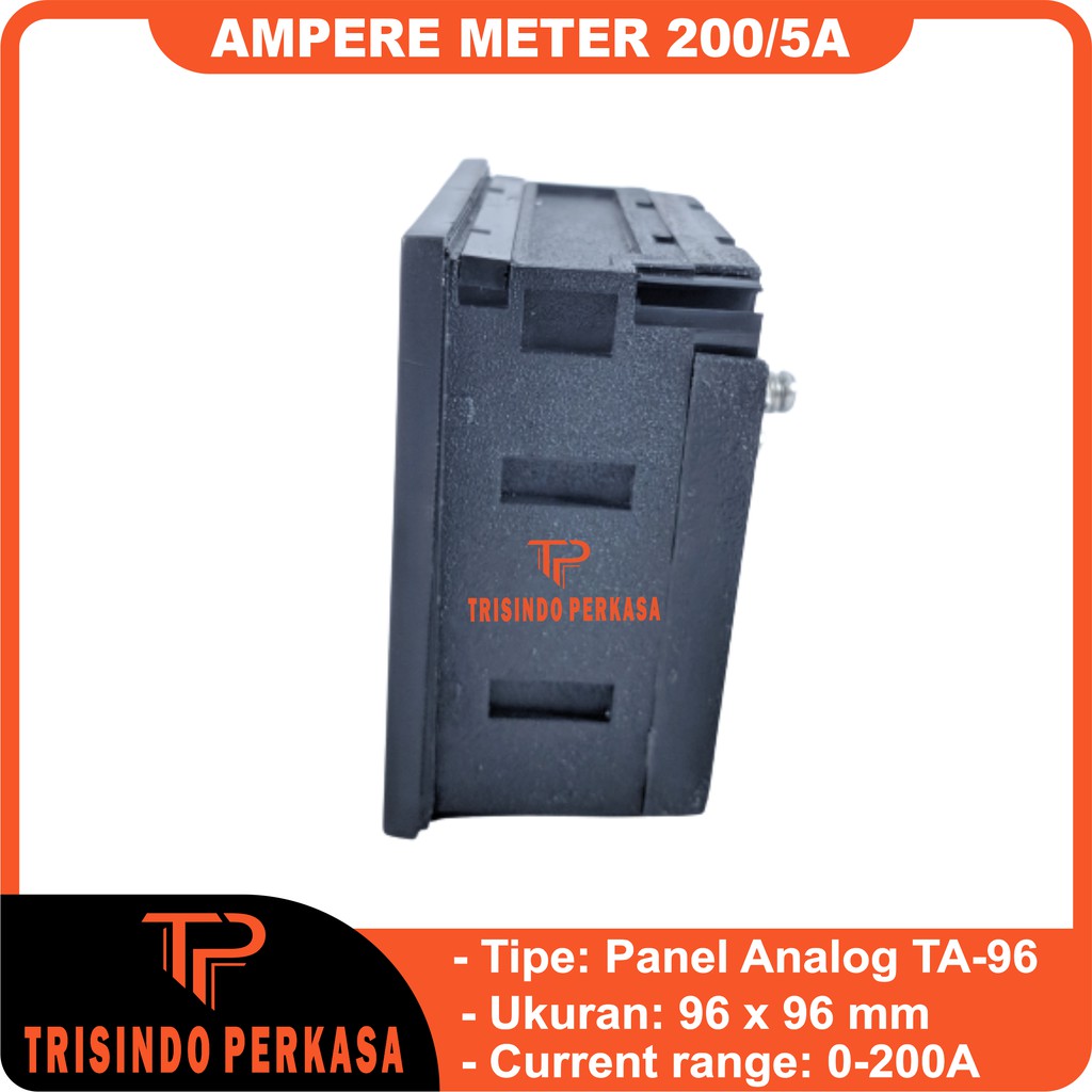 Ampere Meter Panel Analog TA-96 0-200A 96x96 Jarum