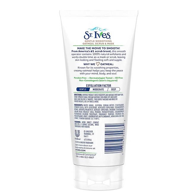 St. Ives Face Scrub Gentle Smoothing Oatmeal Scrub &amp; Mask 170gr - Masker Wajah untuk Glowing Alami