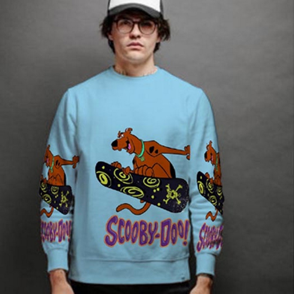 Casual Jaket Sweatshirt Scooby Doo SKU-7434105598583 Sweat Shirt Fullprint Bahan Polyester Jersey St