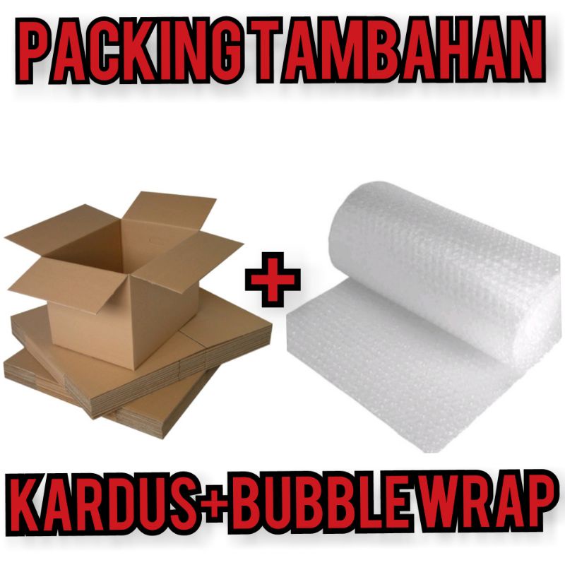 

PACKING TAMBAHAN KARDUS+BUBBLE WRAP BIAR TAMBAH AMAN