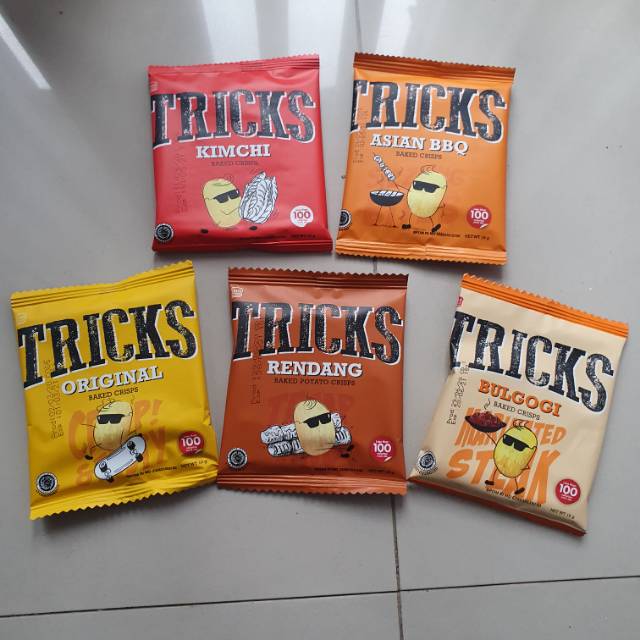 Jual Tricks Original Baked Crisps Kentang Potato Bulgogi Rendang Kimchi Original Bbq Gr