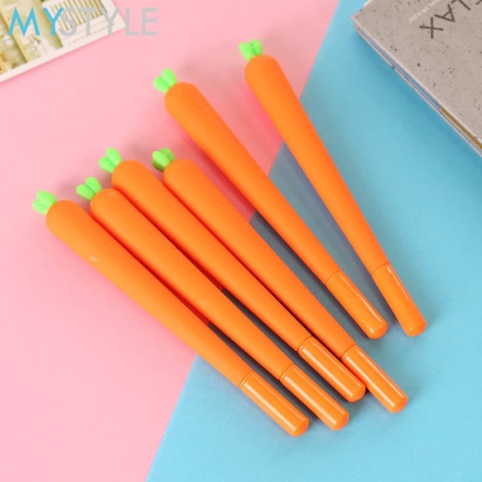 

NEW PEN CARROT WORTEL PULPEN TINTA PEN GEL HITAM ALAT TULIS SEKOLAHMURAH