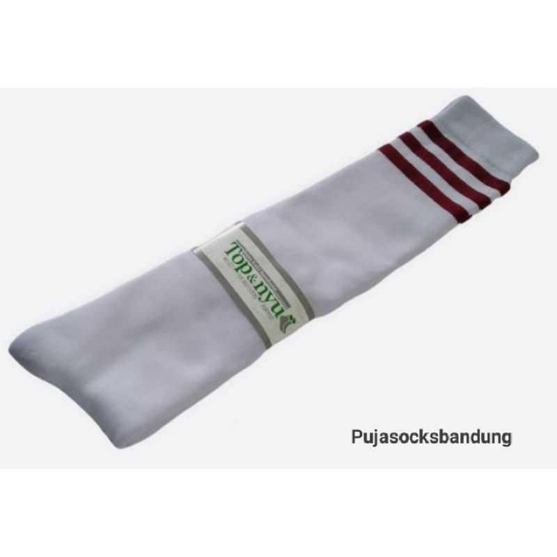 Overknee Socks Garis Strip 3 Sepaha Bahan Tebal Overknee Polos Kaos Kaki Wanita Kaos Kaki Panjang Korean Style Overknee Panjang-4