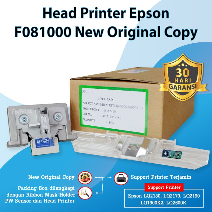 Head Printer Epson LQ 2180 LQ 2170 LQ 2190 LQ 1900K2 LQ 2600K LQ2180 LQ2170 LQ2190 LQ2600K New Copy