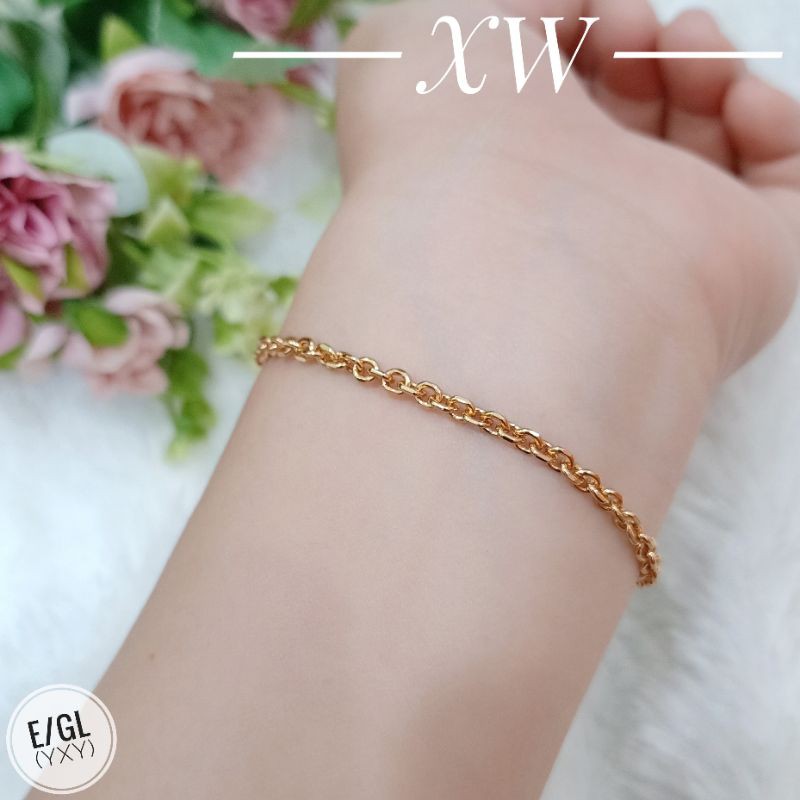 Gelang rantai nori Yaxiya Gold G08028