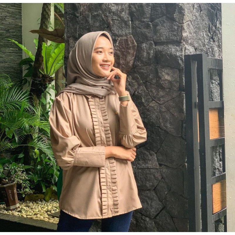 MyLady Blouse Ruffle | Kemeja wanita | kemeja kerja best seller