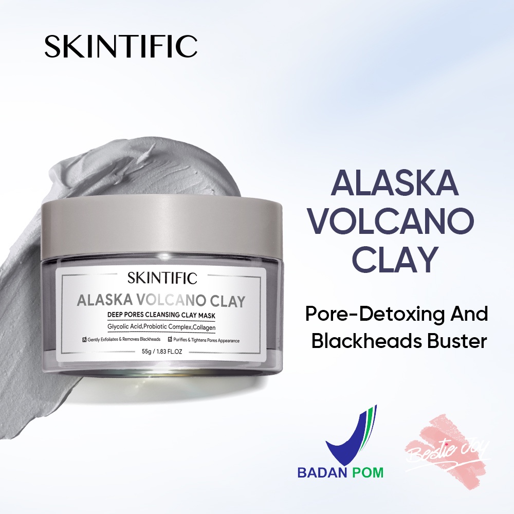 Jual [Ready Stock] SKINTIFIC Alaska Volcano Clay Mask Deep Pores Cleansing Mud Mask 55g [BPOM