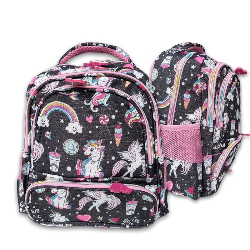 Import Tas Timbul SD TK Ransel Anak Sekolah Cewe Perempuan  Unicorn Frosen Tas Anak Perempuan