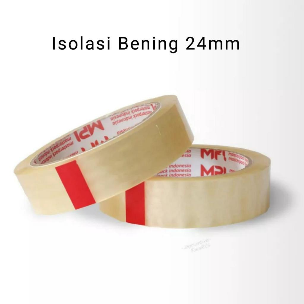 Isolasi bening / Selotip Bening 12mm - 24mm