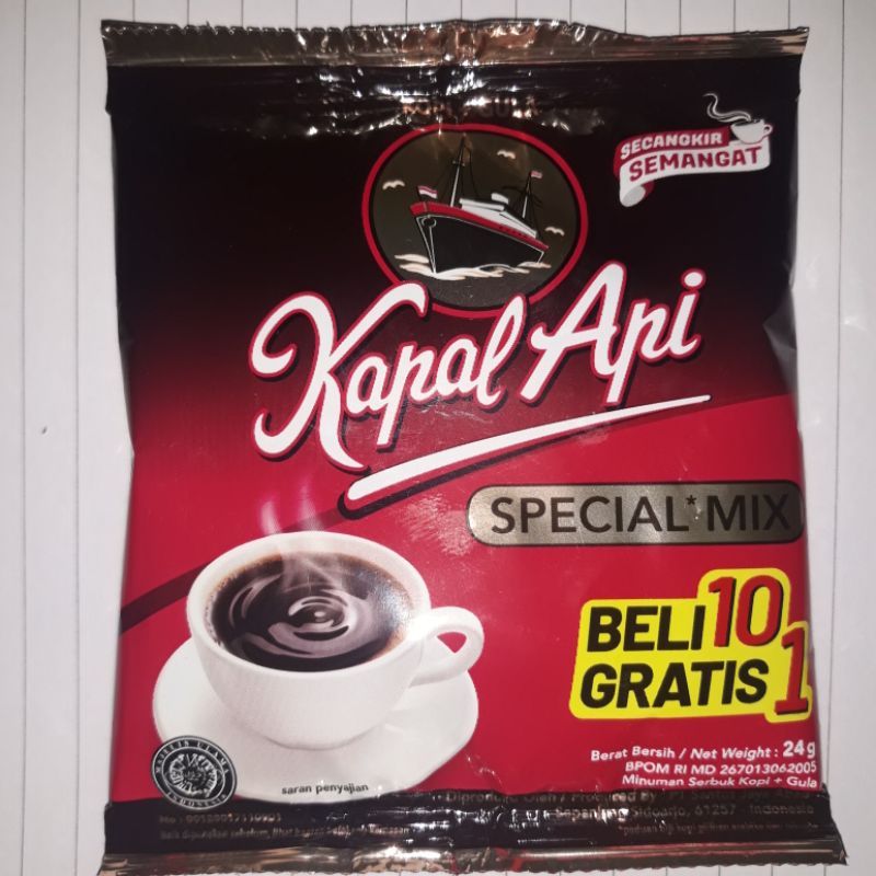 

Kopi Kapal Api Special Mix Kopi Instan 24 gr ECERAN Kapal Api Special Mix kopi dan Gula KAPAL API SPECIAL MIX /YAP_snack001