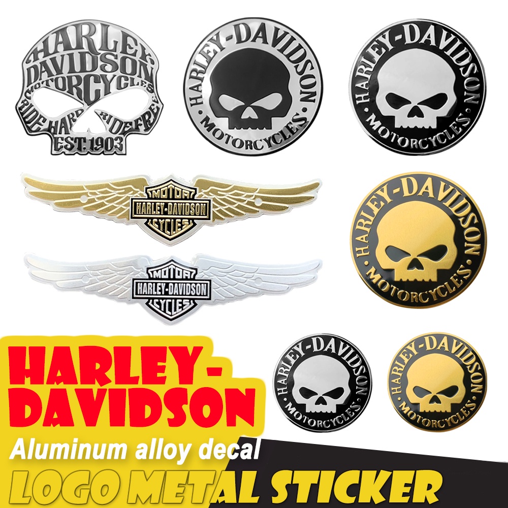 Stiker Logo Harley Bahan Aluminum Untuk Dekorasi Body Motor