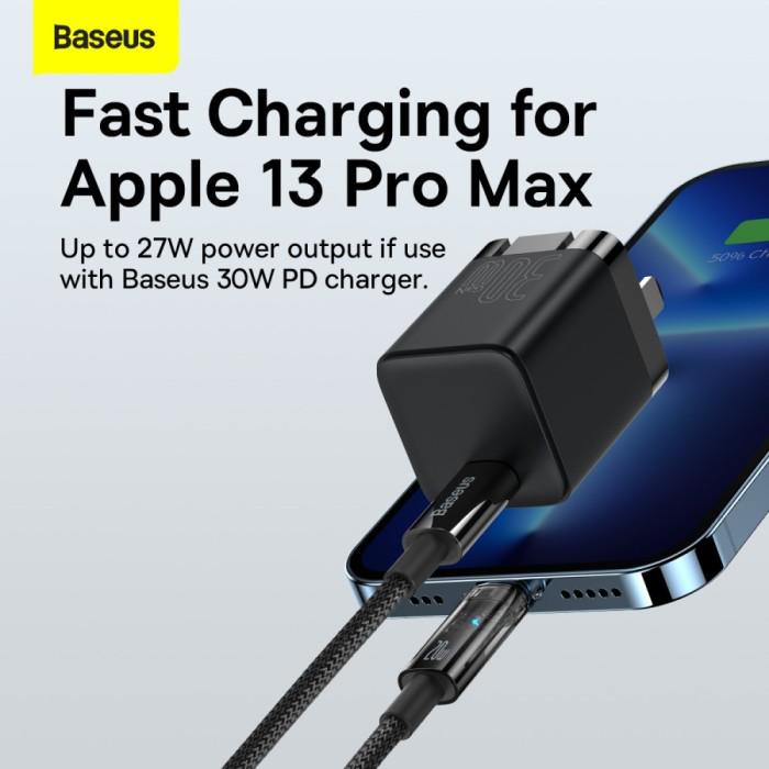 Baseus Cable Type C to Lightning Poweroff 20W - Explorer Series - Auto Disconnect - Garansi Resmi 6 Bulan