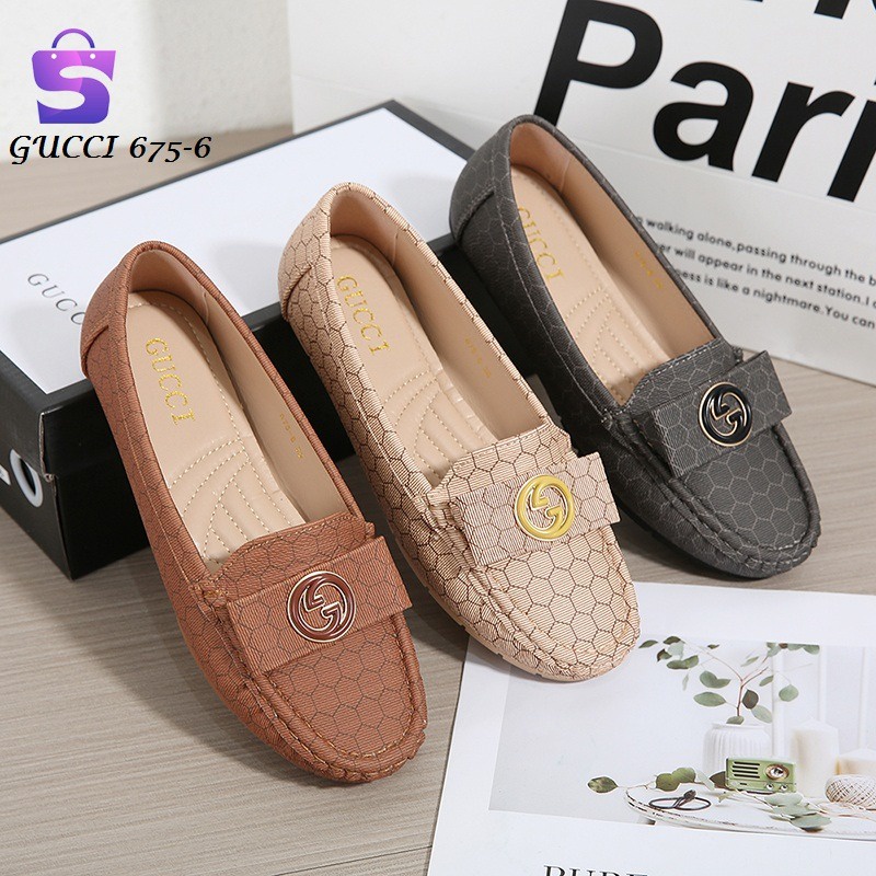 SEPATU WANITA FLAT LOAFERS SHOES 675-6