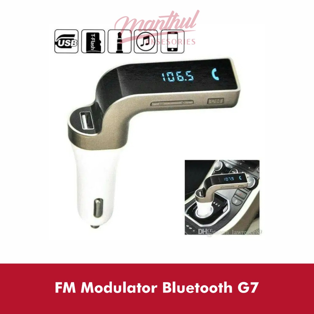 FM TRANSMITTER CAR G7 MODULATOR BLUETOOTH CHARGER MOBIL AUX MP3 USB - Random