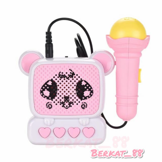Alat Musik Case Plastik Mikrofon Kombinasi Musik Kartun Kotak Mainan Untuk Anak-anak