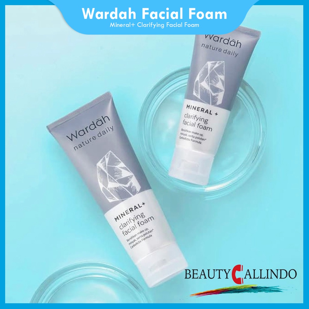 Wardah Nature Daily Mineral + Facial Foam Sabun Pembersih Wajah 60ml &amp; 100ml