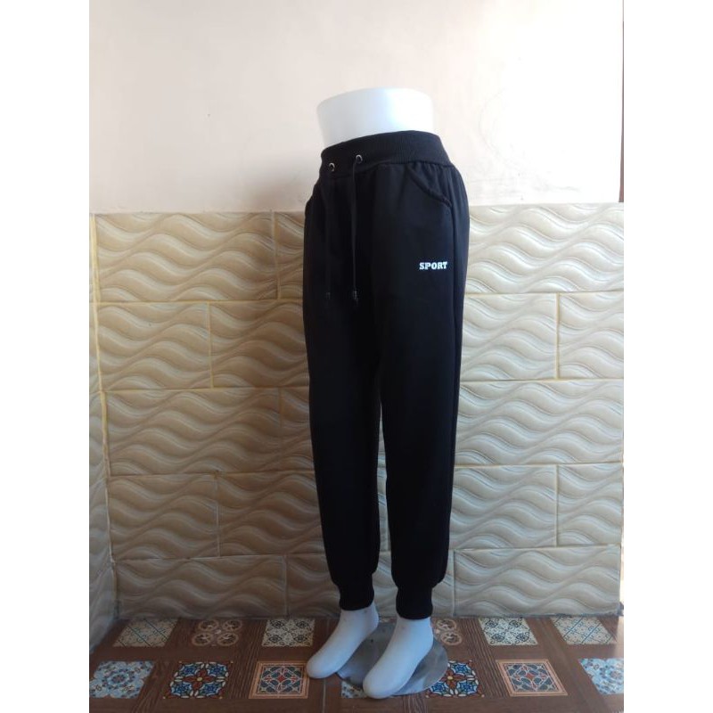 Joger sport dewasa cowo cewe LOGO sport