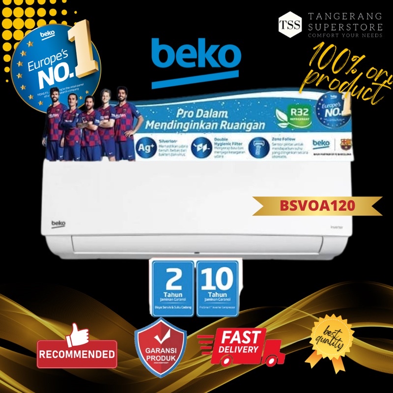 BEKO AC 1.5 PK BSVOG-120 BSVOG121 BSVOG 120 PRO SMART INVERTER 1.5PK R32 SUPER JET COOLING LOW WATT 