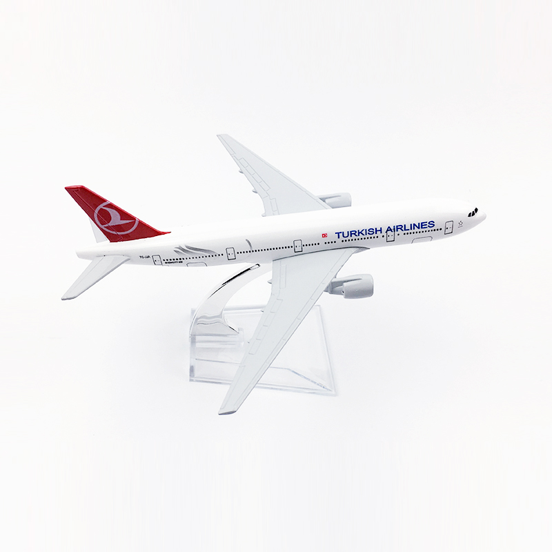 Model Pesawat Terbang Turki Boeing 777 B777 Model Metal Die-cast 16CM / 20CM