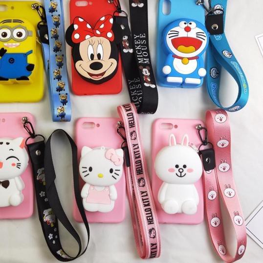 Terbaru Vivo Y91/ Y93/ Y95/ Y19/ Case Disney Dompet + Tali Gantungan Hp....