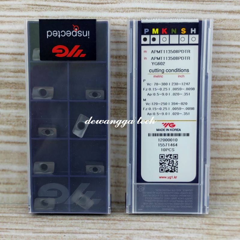 YG1 APMT1135 insert APMT11 carbide APMT 11 35 facemill original untuk holder BAP 300R