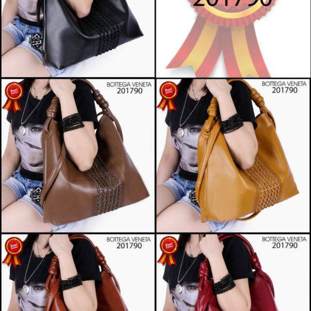 BOTTEGA VENETA HOBO Neo Shoulder Bag Soft Smooth Leather Hardware Gold 201790