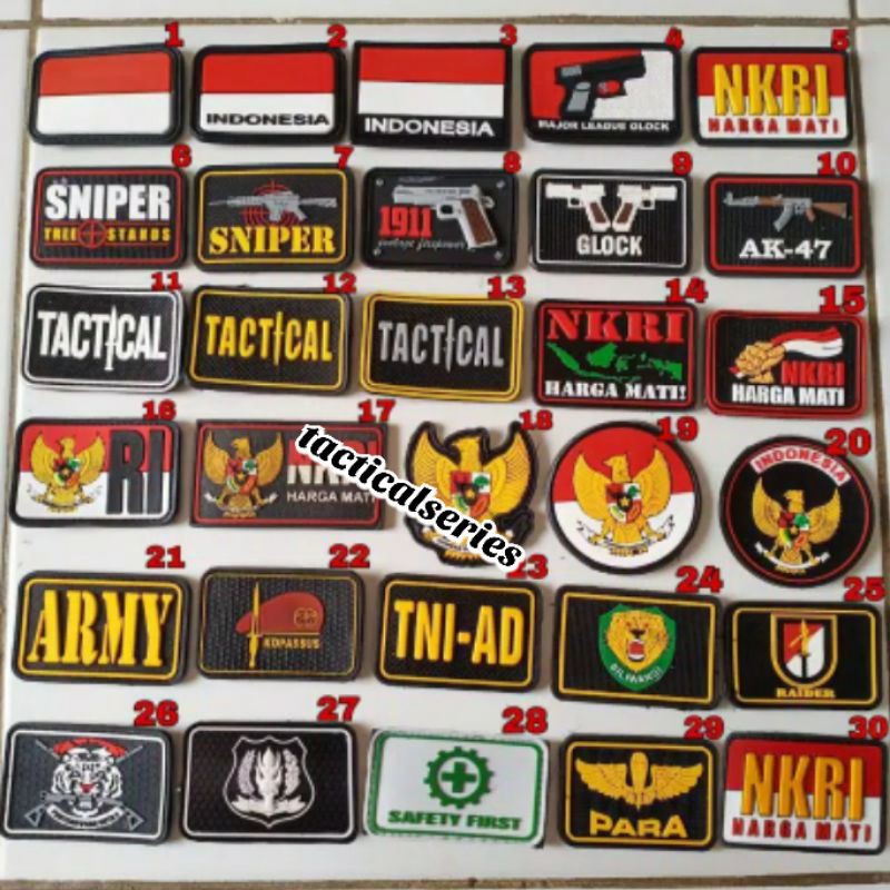 Patch Rubber / Karet / velcro / Tempelan Karet / Karet Perekat