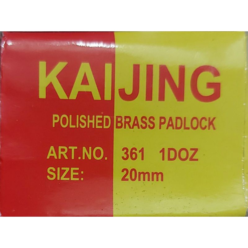 Gembok Kuning KAIJING 20 mm/ Gembok Untuk Koper atau Tas Ukuran 20 mm