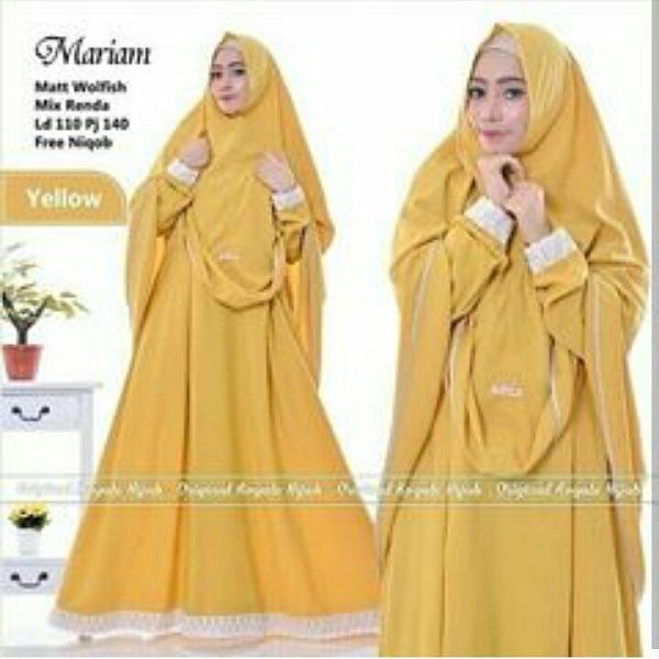 Baju Original ZH MARIYAM Maxi Dress Muslim Modern Panjang Hijab Fashion Perempuan Casual Gamis Trend