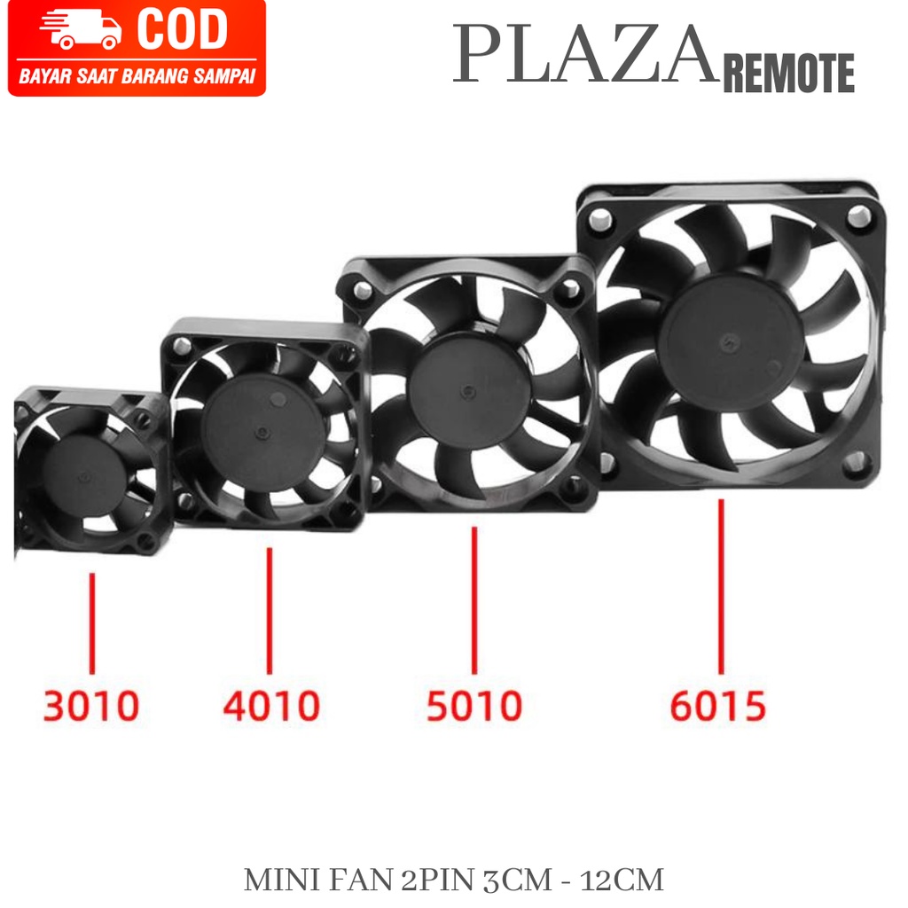 MINI COOLING FAN DC 8025 80MM 8CM 12V CPU include connector 2 PIN