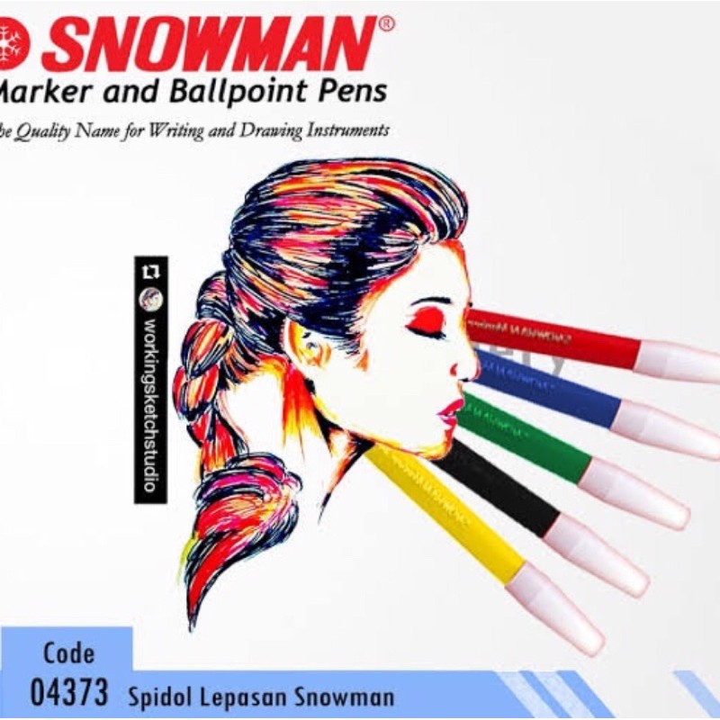 

Spidol Snowman Marker Tipe Kecil PW1A