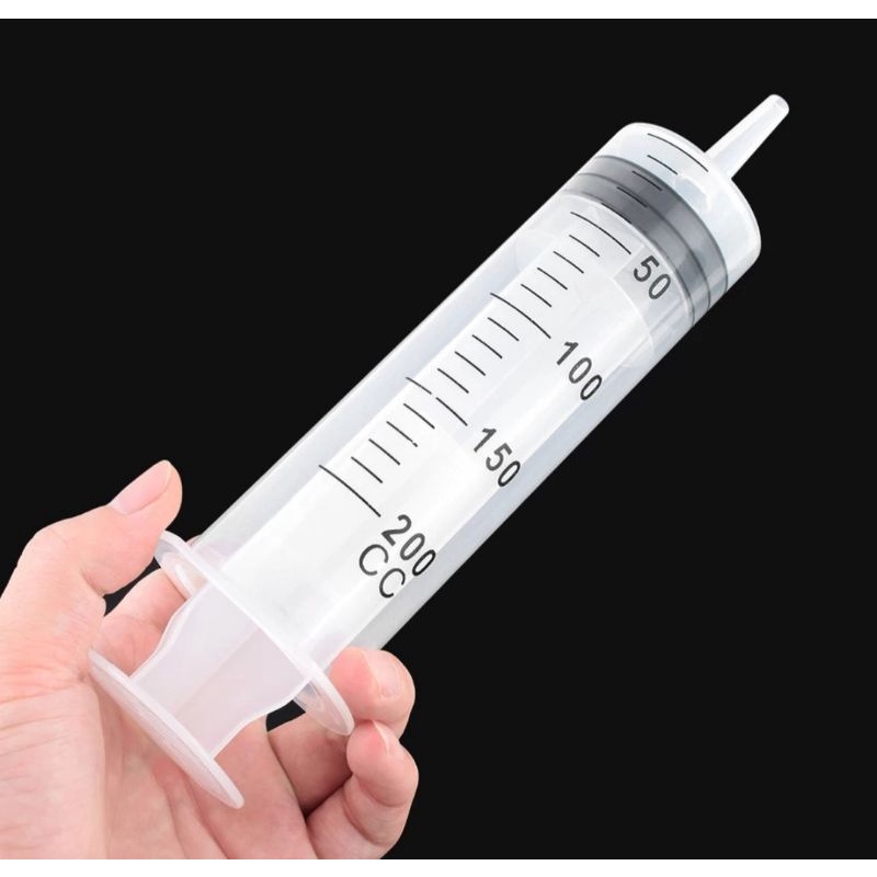suntikan besar  200ml spuit syringe kapasitas 200ml large syringe 200 CC bukan 100 ml 150 cc 300 ml 500 cc spet lolohan pemberi makan burung - SUNTIKAN TANPA JARUM